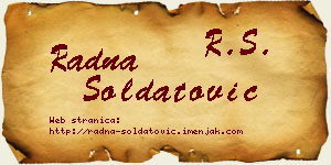 Radna Soldatović vizit kartica